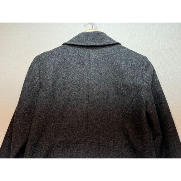 Express Womens Preppy Double Breasted Peacoat Size 7/8 Wool Blend Gray Winter - Picture 10 of 12